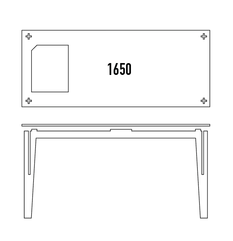 Office Desks Big B 1650 - With Tray